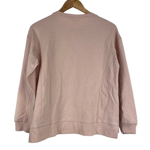 Wildfox NWT But First Cocktails Sweatshirt Side Slits Drop Shoulder Size XS Pink - Picture 6 of 11